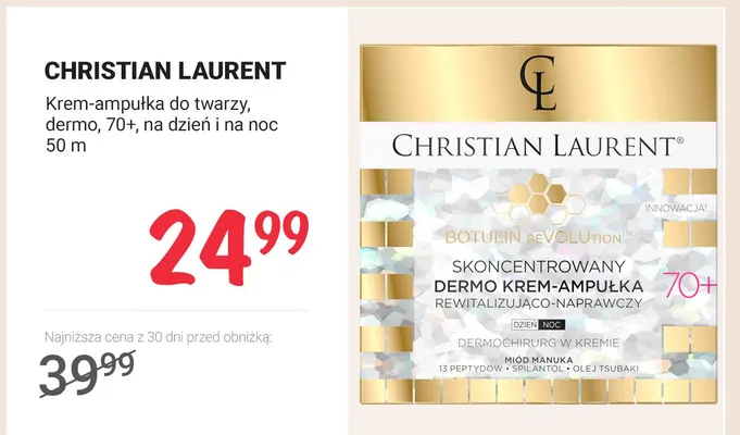 Krem-ampułka do twarzy, dermo, 70+, na dzień i na noc promocja w Rossmann