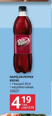 Napój Dr Pepper promocja w Selgros