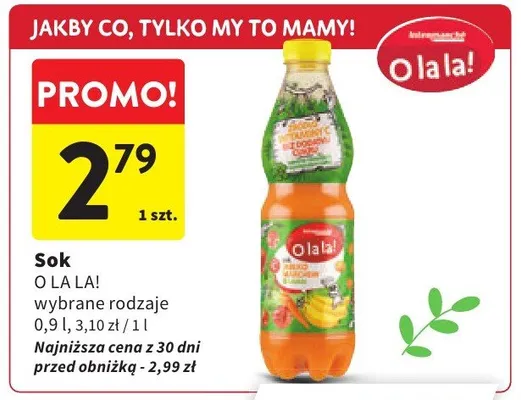 Sok wybrane rodzaje promocja w Intermarche