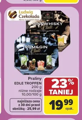 Praliny Edle Tropfen Rum & Gin Club promocja w Carrefour