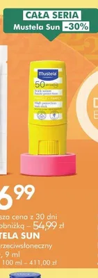 Sztyft przeciwsłoneczny Mustela Sun SPF 50 promocja w Super-Pharm