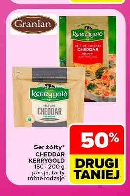 Ser żółty Cheddar porcja Kerrygold promocja w Carrefour