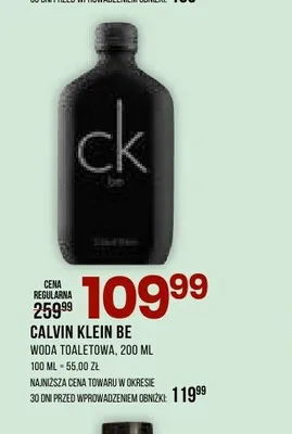 Woda toaletowa Calvin Klein Be promocja w Drogerie Natura