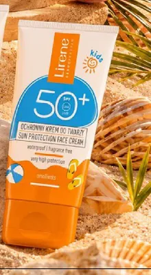 Ochronny krem do twarzy Lirene Kids SPF 50+ promocja w Netto