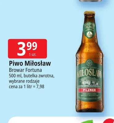 Piwo Miłosław Pilzner promocja w Leclerc
