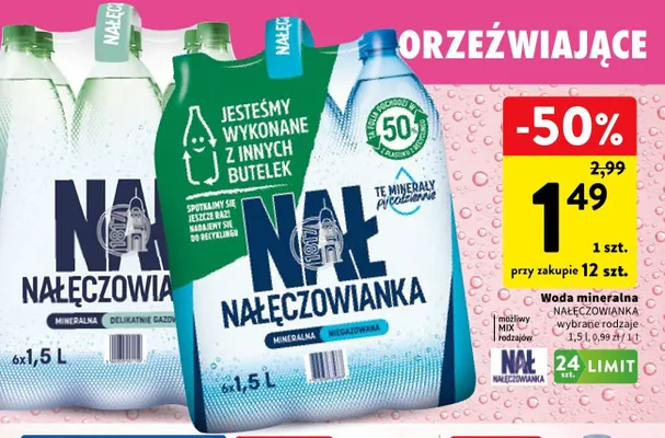 Woda mineralna Nałęczowianka promocja w Intermarche