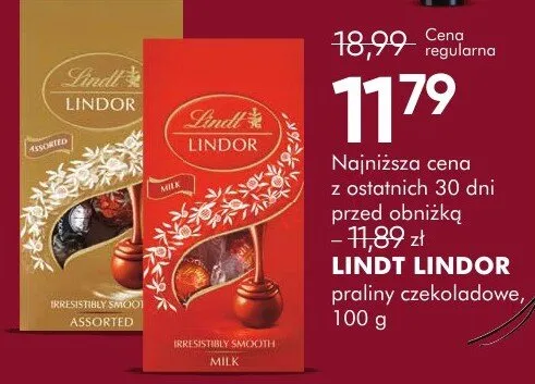 Praliny czekoladowe Lindt Lindor promocja w Super-Pharm