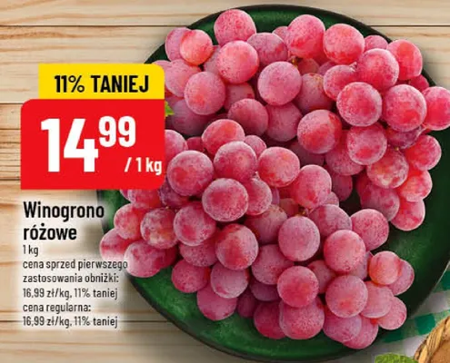 Winogrono różowe promocja w POLOmarket