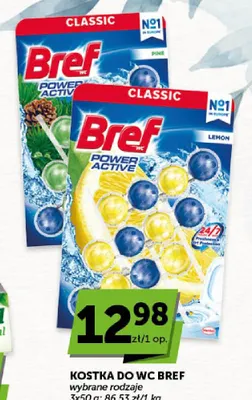 Kostka do WC Bref Power Active Pine 3-pak promocja w ABC