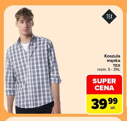Koszula męska TEX promocja w Carrefour