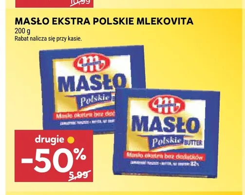 Masło ekstra polskie Mlekovita promocja w Stokrotka