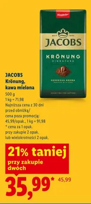 Kawa mielona Jacobs Krönung promocja w Lidl