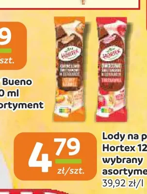 Lody na patyku Hortex promocja w Gama