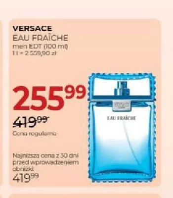 Woda toaletowa Versace Eau Fraiche promocja w Drogerie Jawa