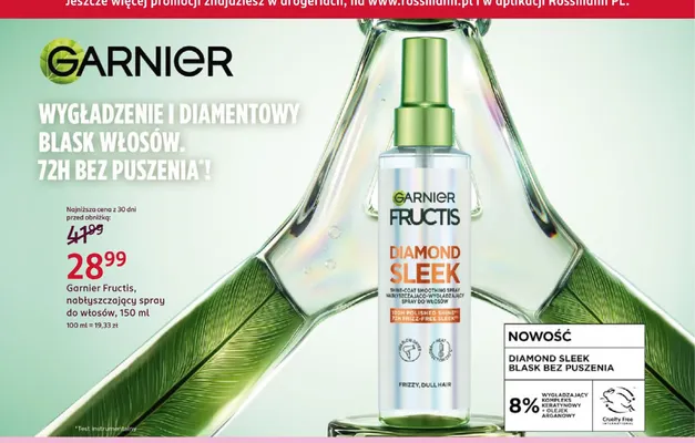 Nabłyszczający spray do włosów Garnier Fructis promocja w Rossmann