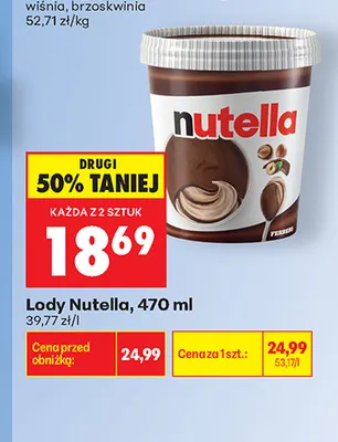 Lody Nutella promocja w Biedronka