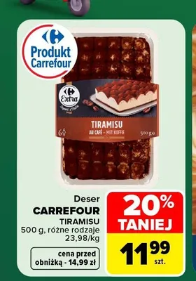 Deser Tiramisu Carrefour Extra promocja w Carrefour