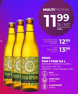 Piwo Pan i Pani Browar Trzech Kumpli promocja w Duży Ben