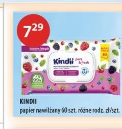 Papier nawilżany dla dzieci Kindii Pure & Fresh 60-pak promocja w Drogerie Laboo