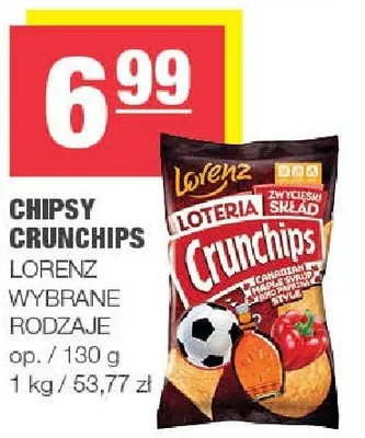 Chipsy Crunchips Lorenz promocja w SPAR