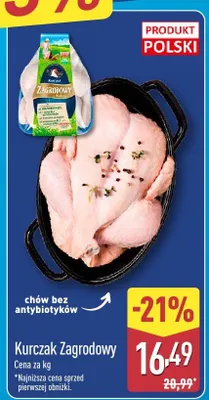 Kurczak Zagrodowy chów bez antybiotyków promocja w Aldi