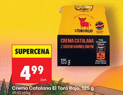Kremowy deser Crema Catalana z sosem karmelowym promocja w Biedronka