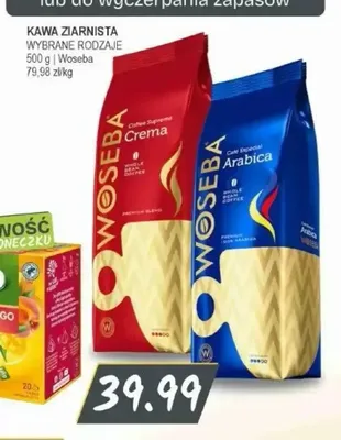 Kawa ziarnista Woseba Café Especial Arabica promocja w Słoneczko