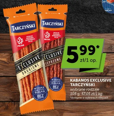 Kabanosy wieprzowe Tarczyński Exclusive promocja w Euro Sklep