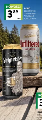 Piwo Edelmeister Unfiltered promocja w Intermarche