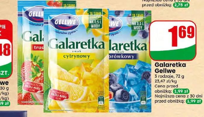 Galaretka truskawkowa Gellwe promocja w Dino