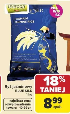Ryż jaśminowy Blue Silk promocja w Carrefour Market