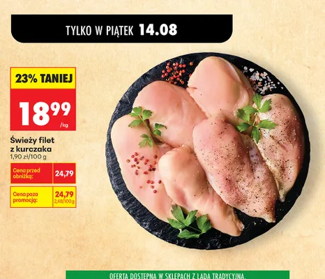 Świeży filet z kurczaka promocja w Biedronka