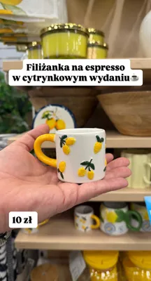 Filiżanka na espresso w cytryny promocja w Pepco