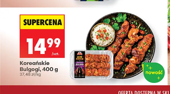 Szaszłyki koreańskie Bulgogi promocja w Biedronka