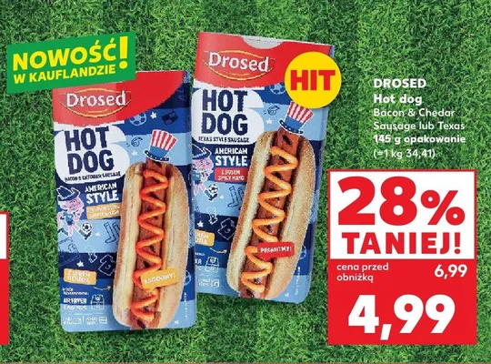 Hot dog Bacon & Cheddar Sausage Drosed promocja w Kaufland