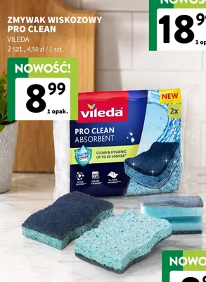 Zmywak wiskozowy Vileda Pro Clean promocja w Intermarche
