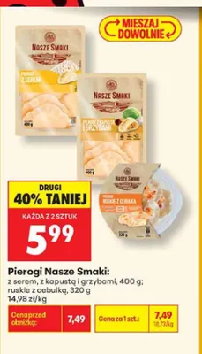 Pierogi Nasze Smaki z serem promocja w Biedronka