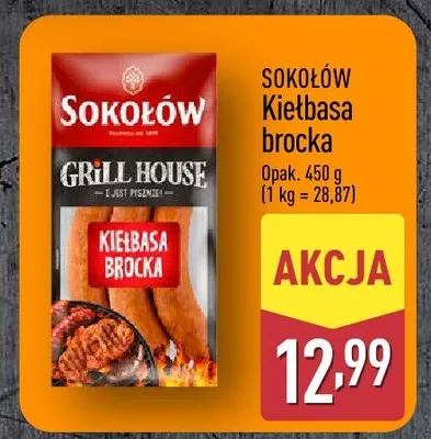 Kiełbasa brocka Sokołów Grill House promocja w Aldi
