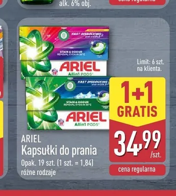 Kapsułki do prania Ariel Allin1 Pods promocja w Aldi