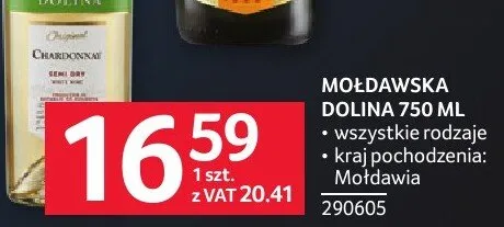 Wino Mołdawska Dolina 750ml wszystkie rodzaje kraj pochodzenia: Mołdawia promocja w Selgros