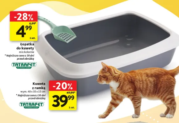 Łopatka do kuwety TATRAPET mix kolorów promocja w Intermarche