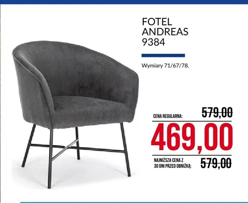 Fotel Andreas 9384 promocja w Abra Meble