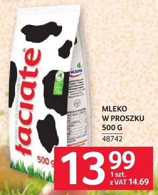 Mleko w proszku Łaciate 500 g promocja w Selgros