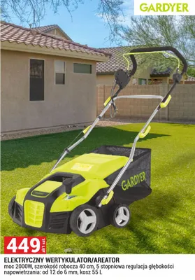 Elektryczny wertykulator/areator promocja w Merkury Market