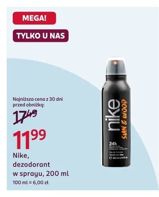 Dezodorant Nike, w sprayu, 200 ml promocja w Rossmann