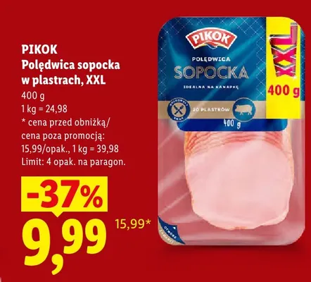 Polędwica sopocka w plastrach Pikok XXL promocja w Lidl