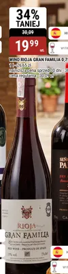 Wino czerwone Rioja Gran Familia promocja w bi1