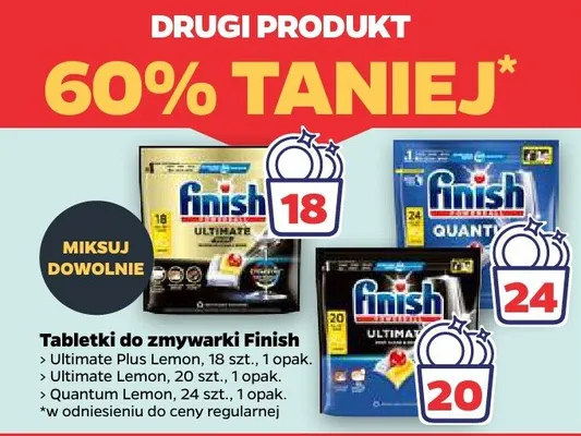 Tabletki do zmywarki Finish Ultimate Lemon promocja w Netto
