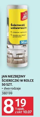 Ściereczki w rolce Jan Niezbędny dwa rodzaje 380199 promocja w Selgros