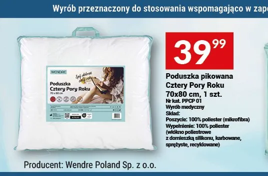 Poduszka pikowana Cztery Pory Roku Wendre 70x80cm promocja w Twój Market
